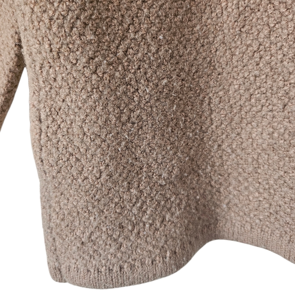 Boden Girls Wool Cotton Blend Tan Textured Knit Cozy Sweater, Size 4 - Picture 5 of 7